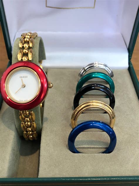 gucci bezel watch set|gucci watch with colored bezels.